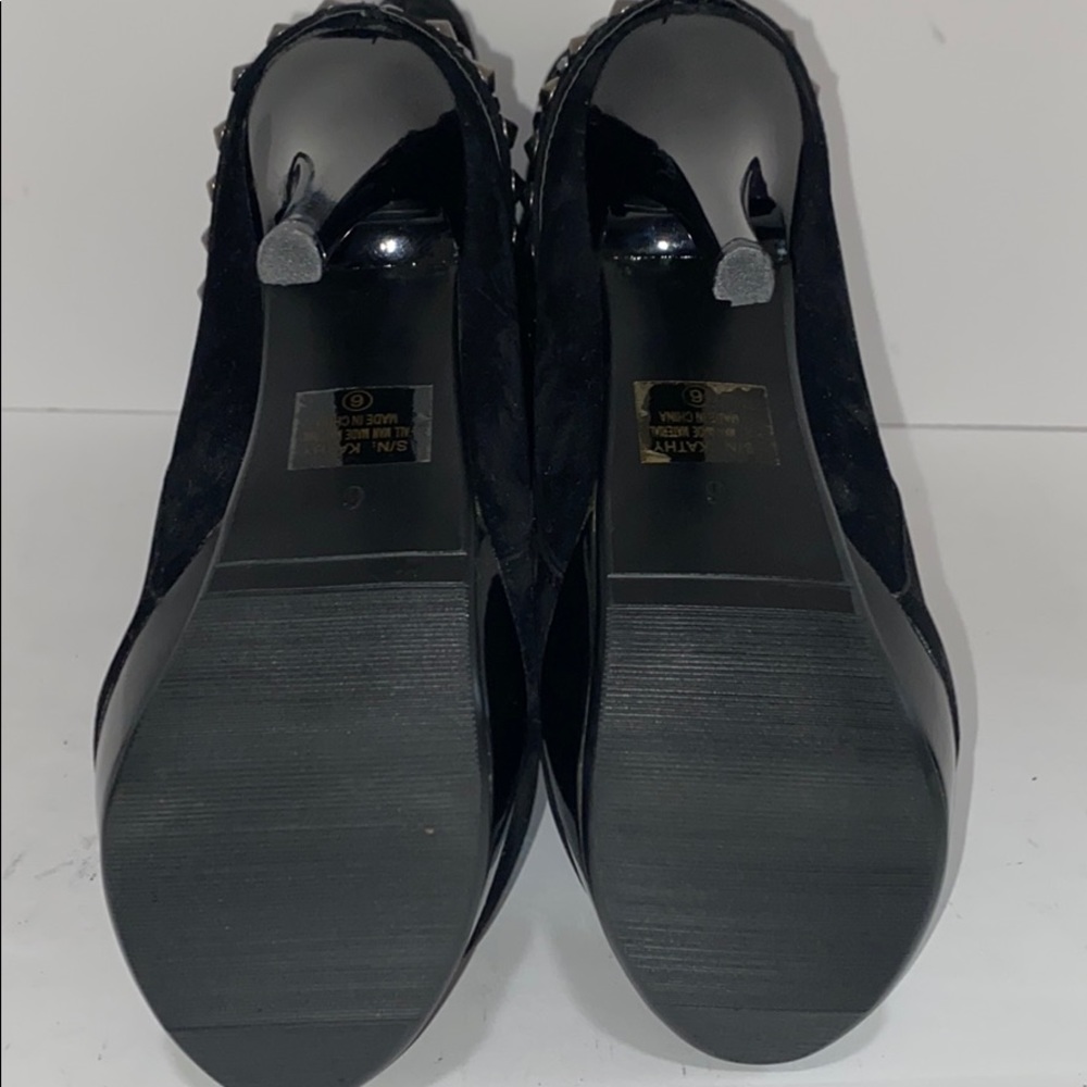 Nancy Li Rhinestone Black Suede Heel - Picture 8 of 8